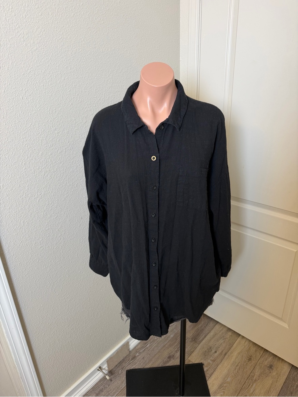 ASOS Black Button-Down Collared Shirt
